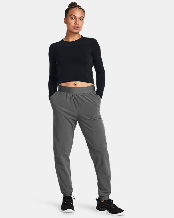 Women's UA Rival High-Rise Woven Pants in Gray image number 2